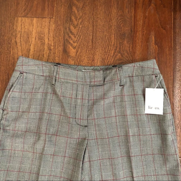 NWT Liz & Co. Plaid Cuffed Capri - Picture 2 of 9